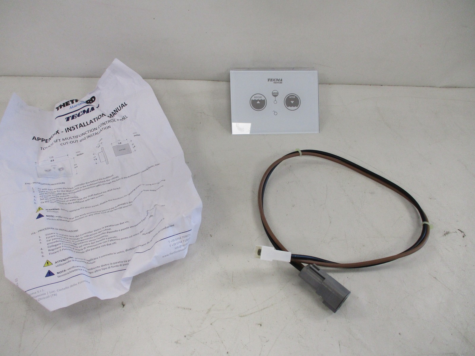 THETFORD TECMA TOUCH SFT MULTIFUNCTION CONTROL PANEL WHITE T-PF.P11T2 RV