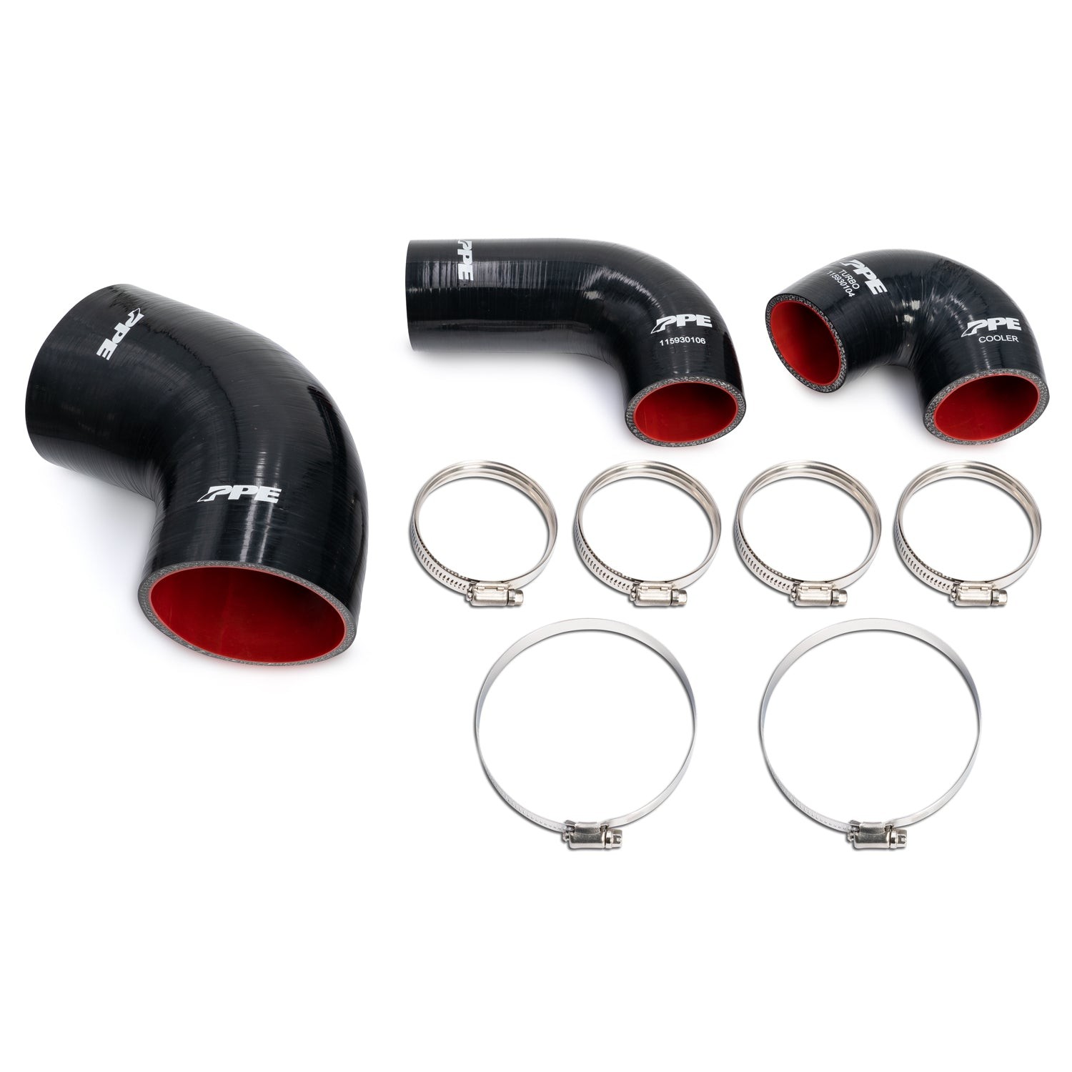 PPE 115930100 Silicone Intake & Intercooler Hose Kit 19-22 GM 1500 3.0L Duramax