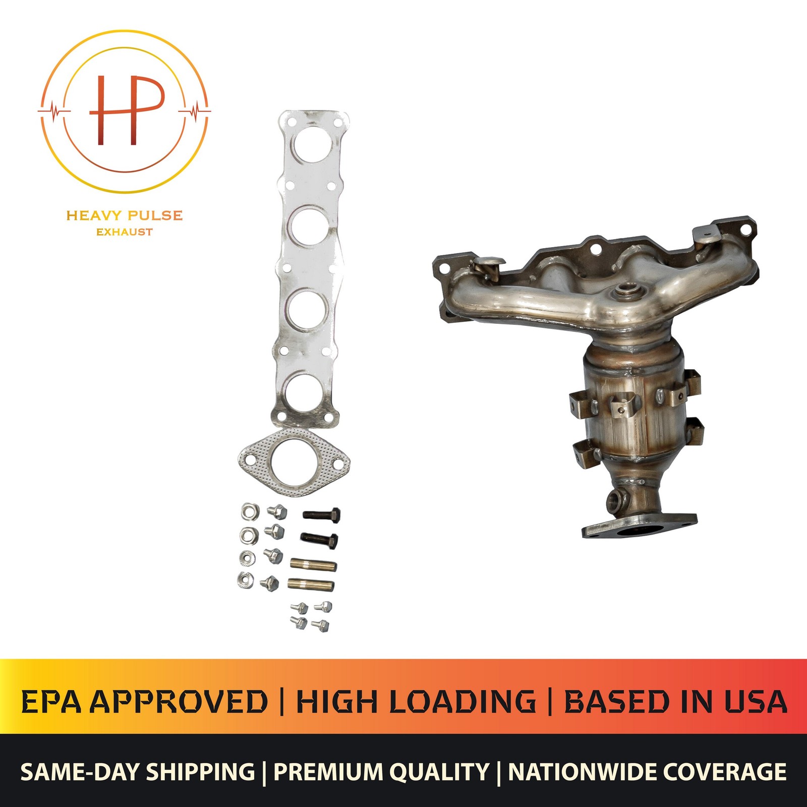 Front Catalytic Converter with Integrated Exhaust Manifold for 2010 Hyundai Tucs
