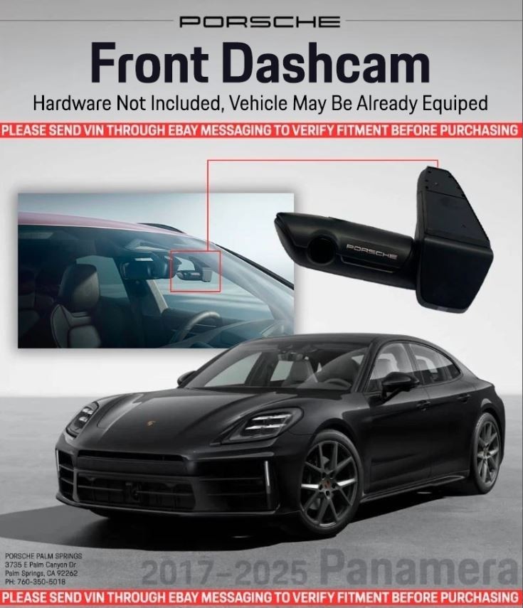 2017-2025 Genuine Porsche Panamera Dashcam -  No hardware Included (Vin)