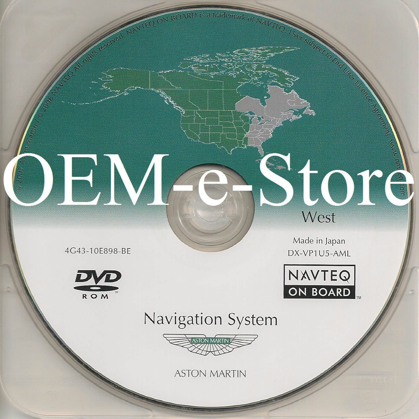 2005-2008 Aston Martin Vantage & DB9 Navigation DVD U.S West Region Map OEM Disc 2005-2008 Aston Martin Vantage & DB9 Navigation DVD U.S West Region Map OEM Disc