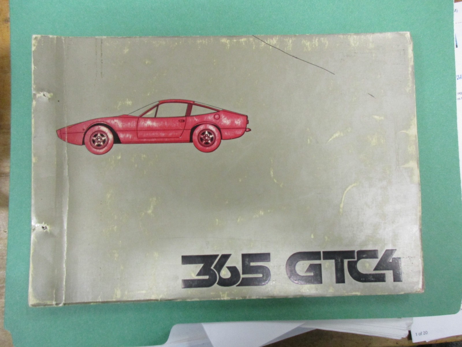 Very RARE Ferrari 365 GTC/4 Factory Original Parts Catalog 1971 - 1972
