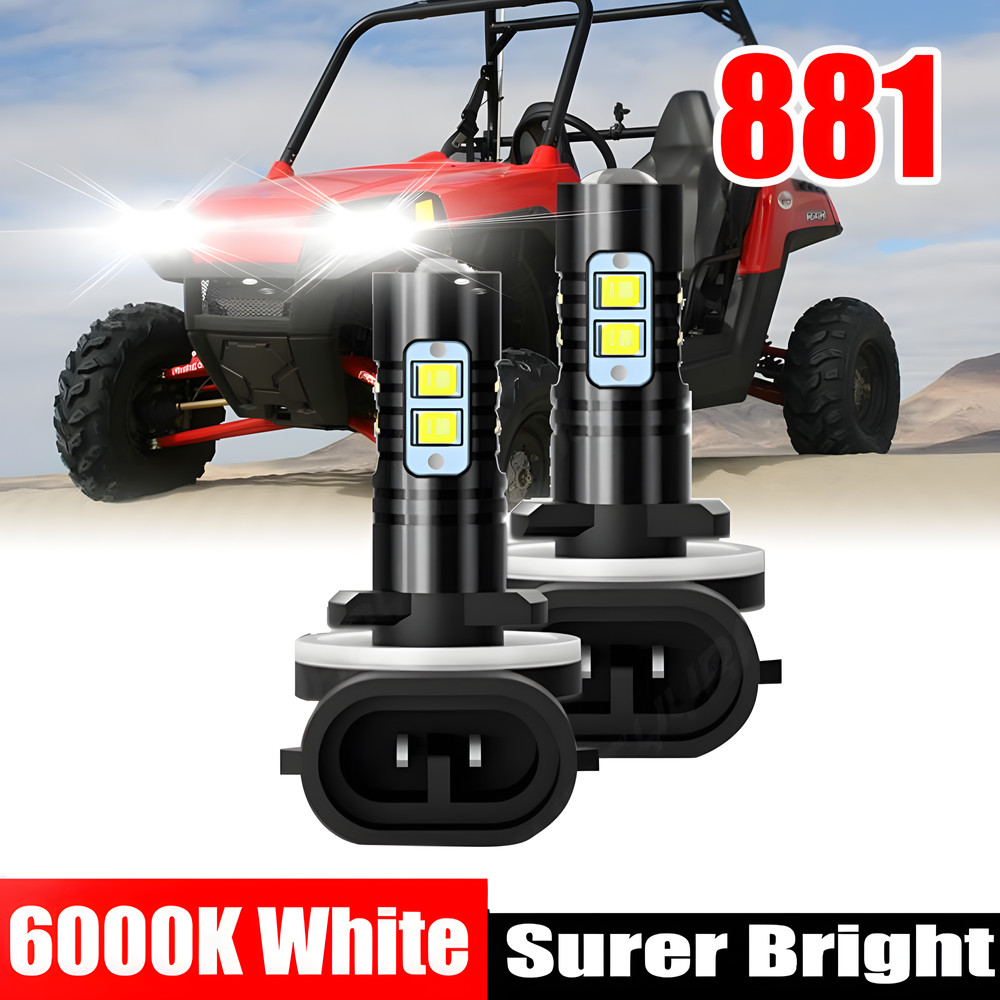 For Polaris RZR 800 EFI 2008 2009 2010 6000K LED Headlight Bulbs 8000LM White 2x