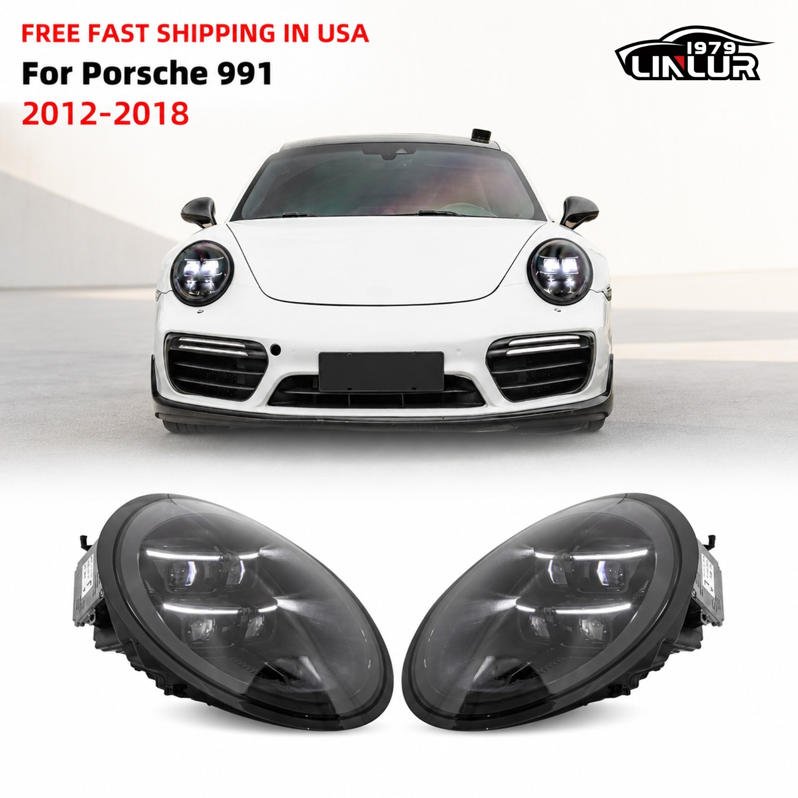 2025 Matrix LED Headlights For 2012-2018 Porsche 911 991 Orginal LED Upgrade