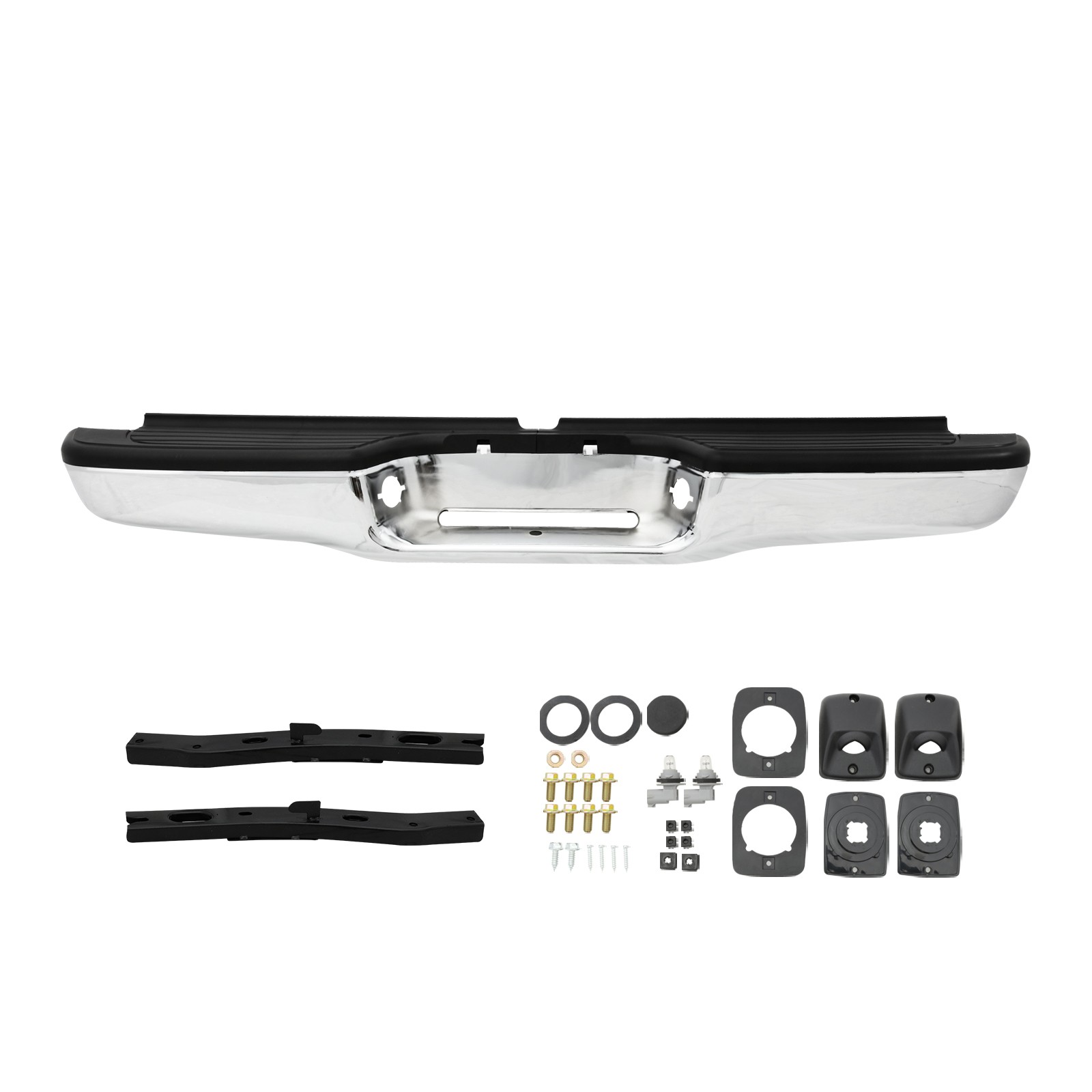 Complete Steel Rear Step Bumper Assembly For Toyota Tacoma 1995-2004 Chrome
