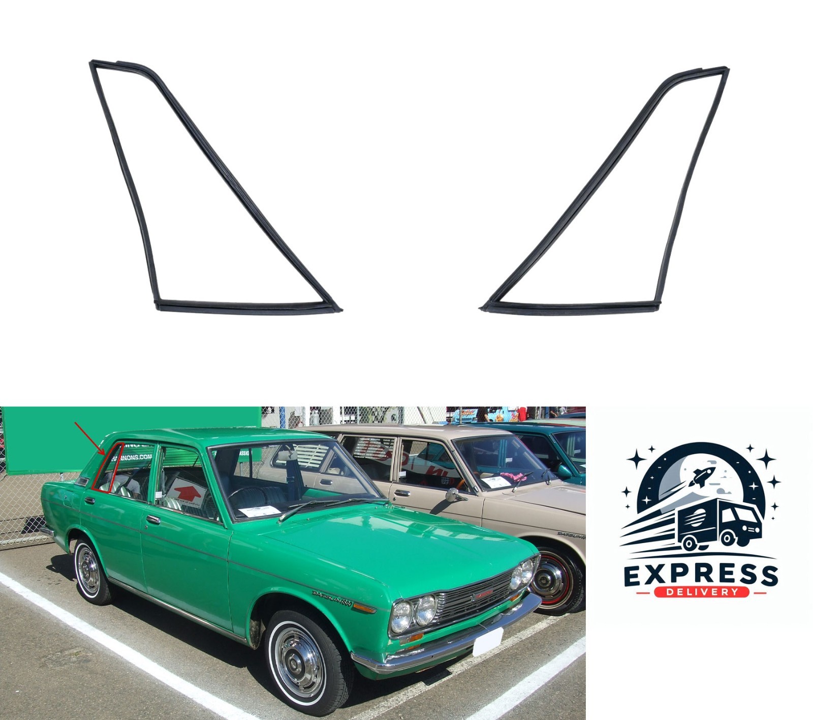 Bluebird for nissan datsun 510 1600 SEDAN REAR DOOR QUARTER WINDOW RUBBER SEAL Bluebird for nissan datsun 510 1600 SEDAN REAR DOOR QUARTER WINDOW RUBBER SEAL