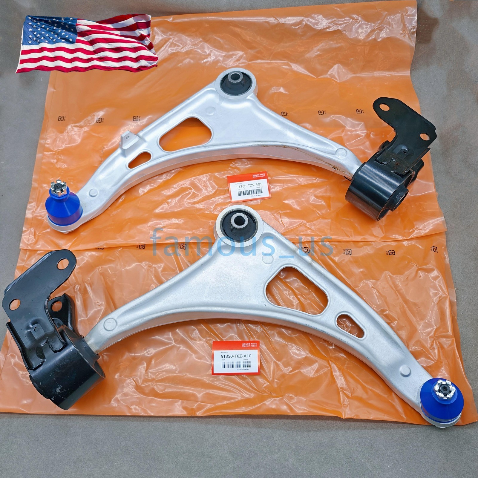 OEM 2X Front Lower Control Arm w/ Ball Joint For 16-21 Honda Pilot 14-20 MDX US