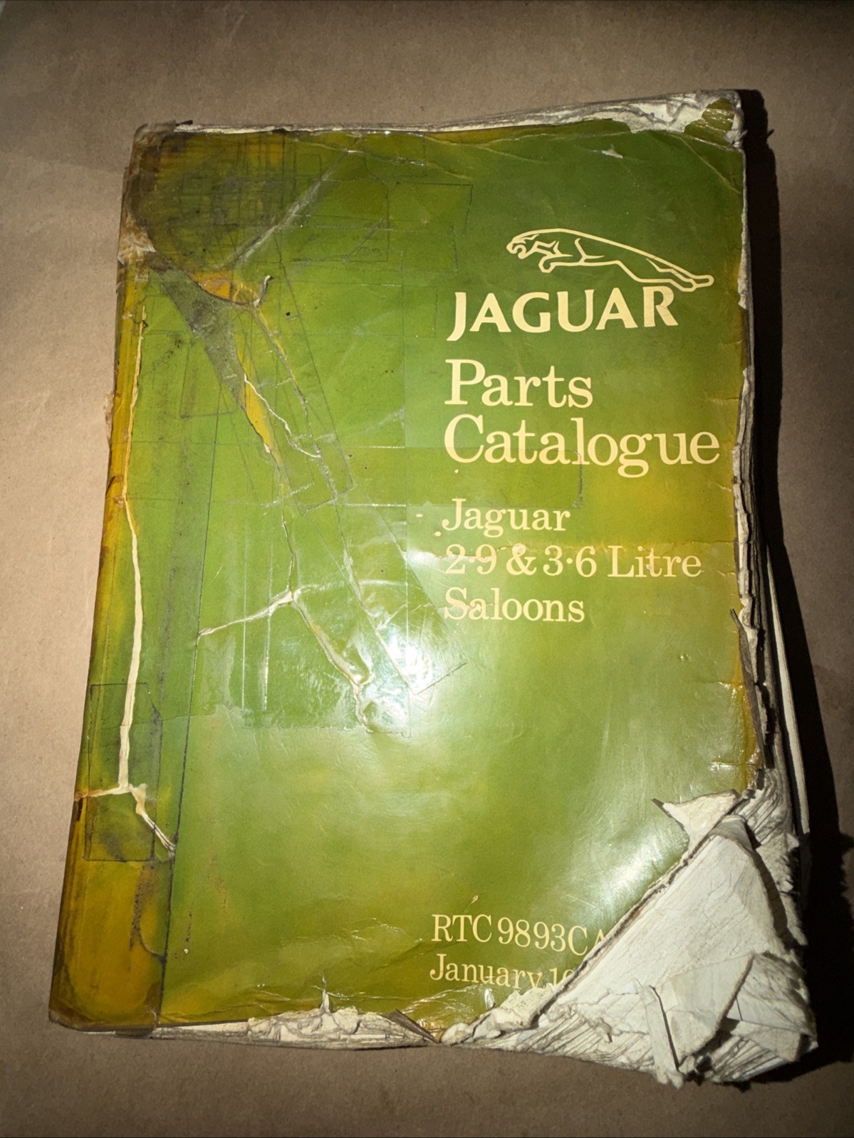 Vintage Jaguar 2.9 & 3.6 Litre Saloons Parts Catalogue RTC9893CA January 1988 Vintage Jaguar 2.9 & 3.6 Litre Saloons Parts Catalogue RTC9893CA January 1988