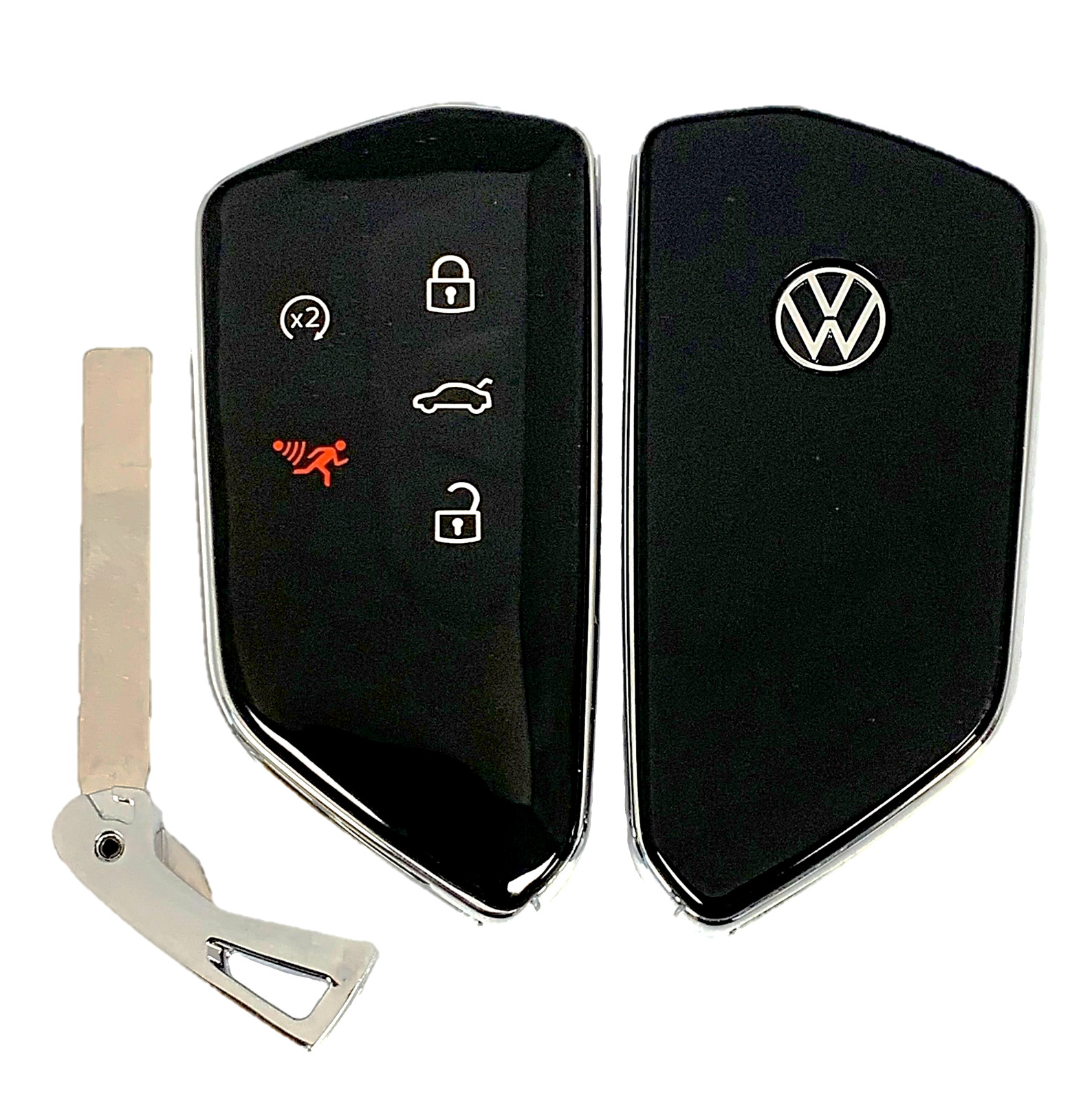 OEM Volkswagen Remote + Uncut Key 5 Button 5H0 959 753 BK - NBGFS1901S - (SHP)