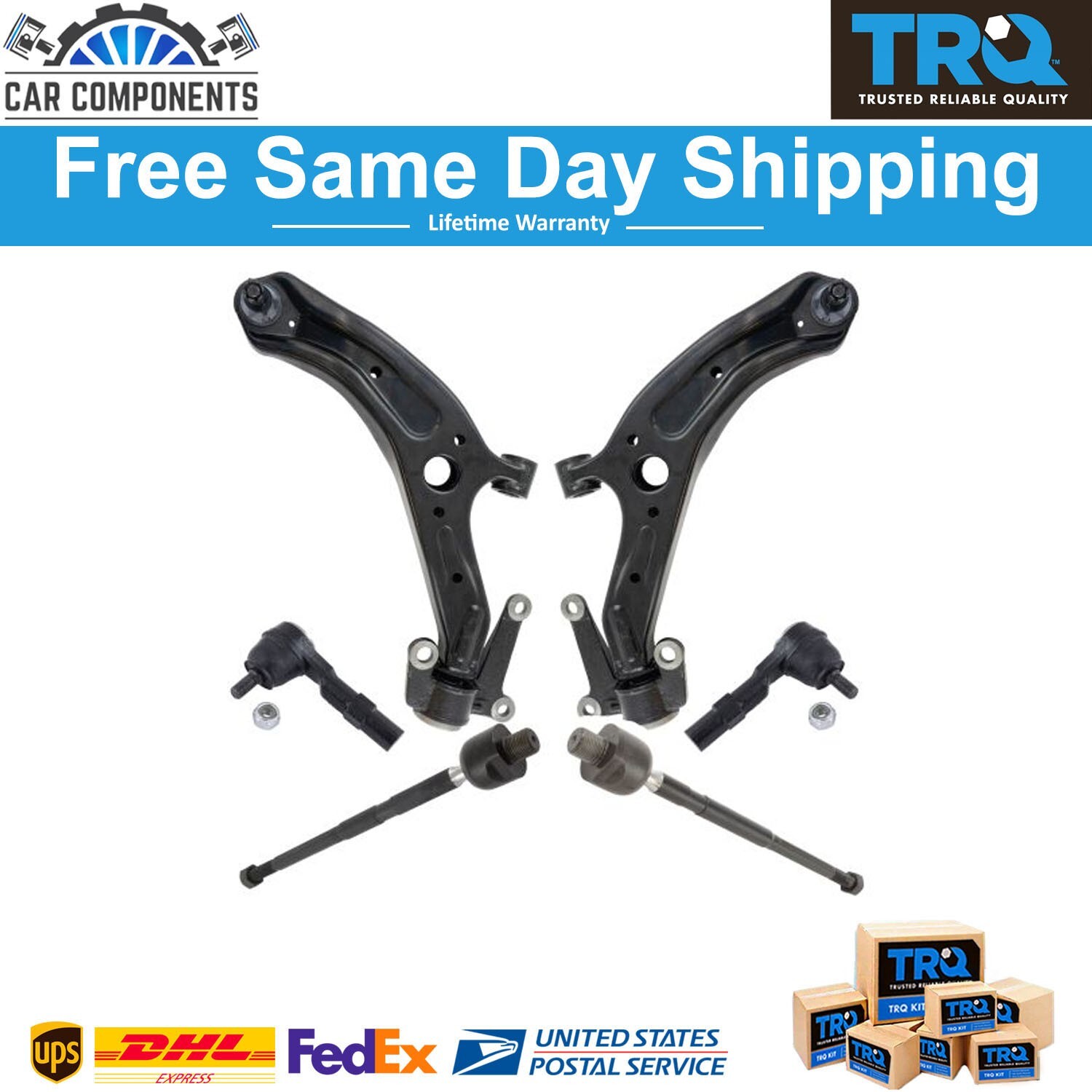 TRQ New Front Steering & Suspension Kit For 2007-2008 Honda FIT