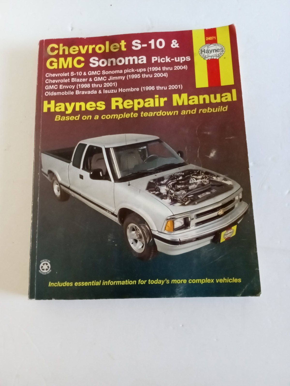 Haynes Repair Manual Chevrolet S-10 & GMC Sonoma Pick-Up Truck 1994-2001 Haynes Repair Manual Chevrolet S-10 & GMC Sonoma Pick-Up Truck 1994-2001