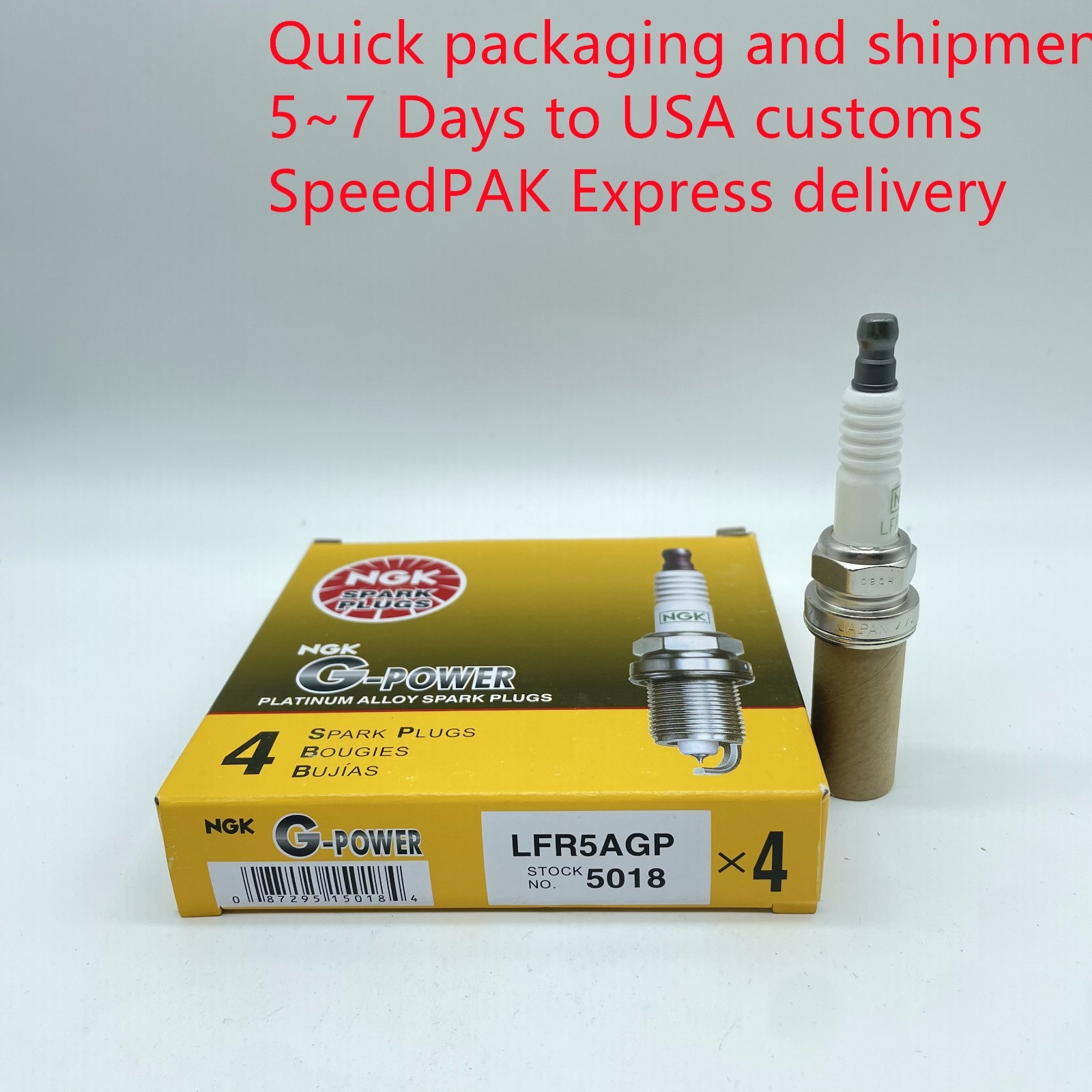 NEW 4 Pack NGK Platinum Alloy Spark Plugs G-Power LFR5AGP 5018