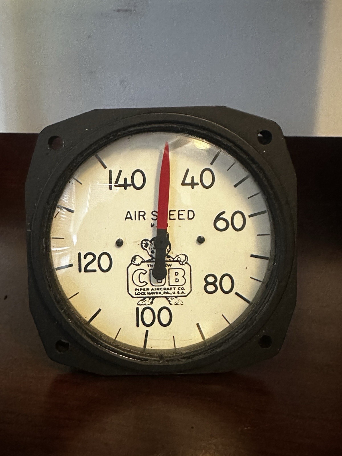 Piper Cub Airspeed Indicator White As Removed Piper Cub Airspeed Indicator White As Removed