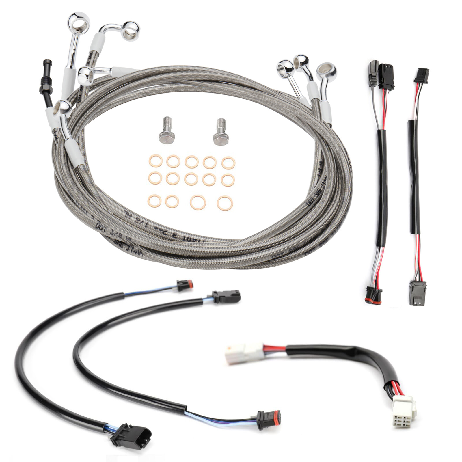 16'' Handlebar Extended Throttle Wires for 17-22 Harley Touring with ABS