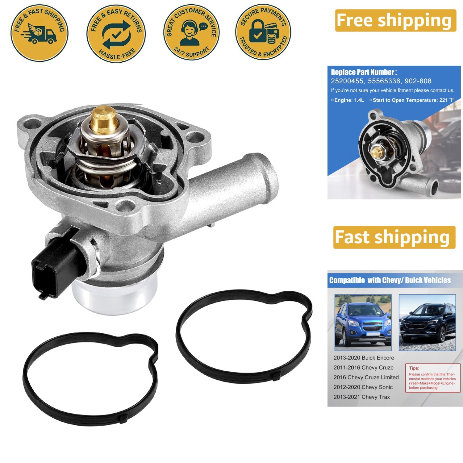 Engineered Aluminum Coolant Thermostat Housing Assembly - Reliable Performance