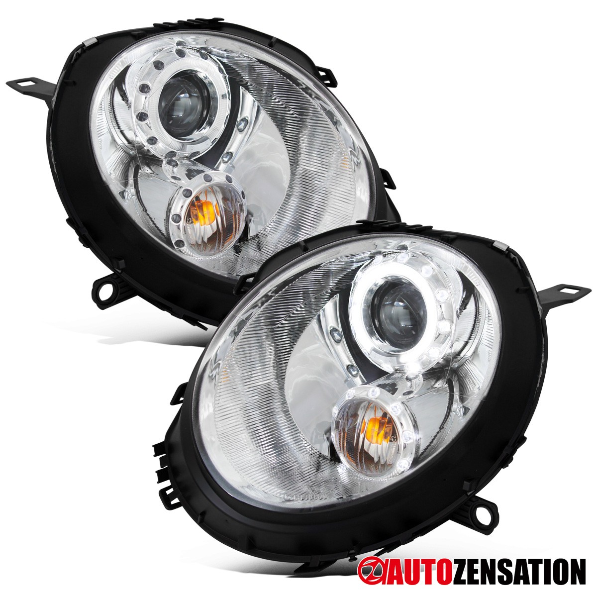 Fit 2007-2013 Mini Cooper S R55 R56 R57 LED Halo Projector Headlights Headlamps Fit 2007-2013 Mini Cooper S R55 R56 R57 LED Halo Projector Headlights Headlamps
