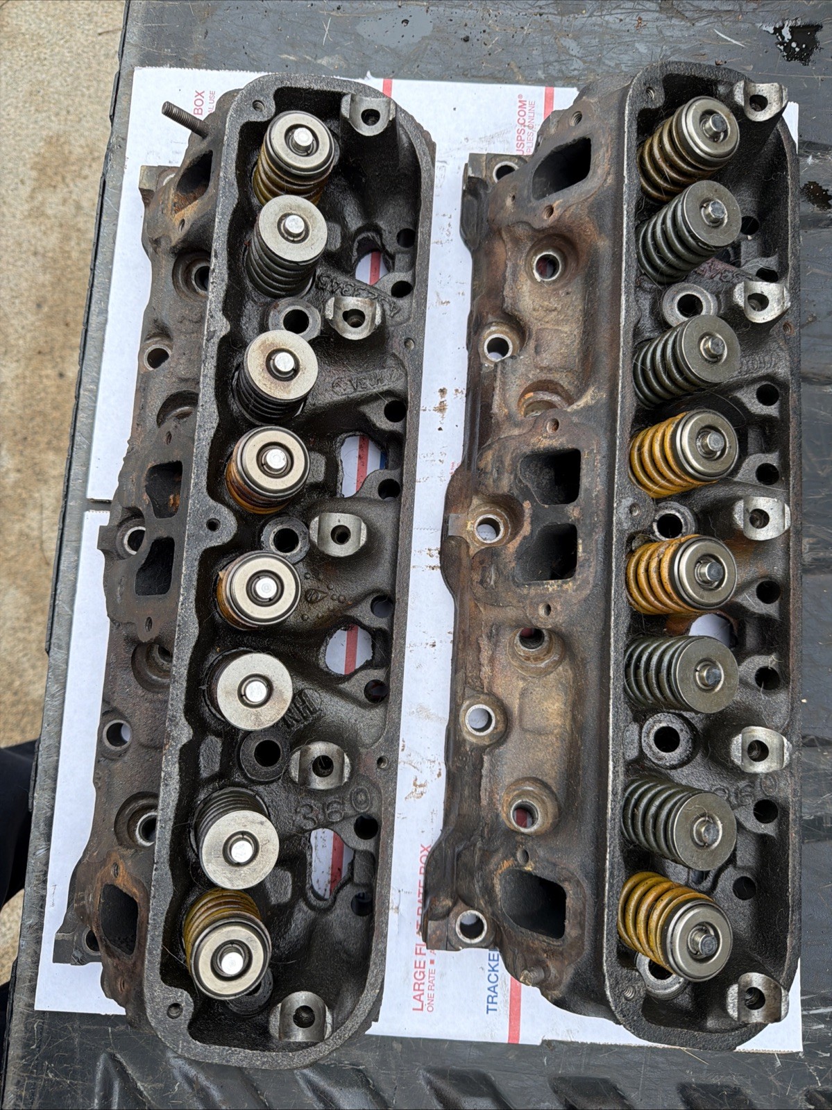 OEM Original LA360 Small Block Mopar Cylinder Heads Chrysler Dodge Plymouth OEM Original LA360 Small Block Mopar Cylinder Heads Chrysler Dodge Plymouth