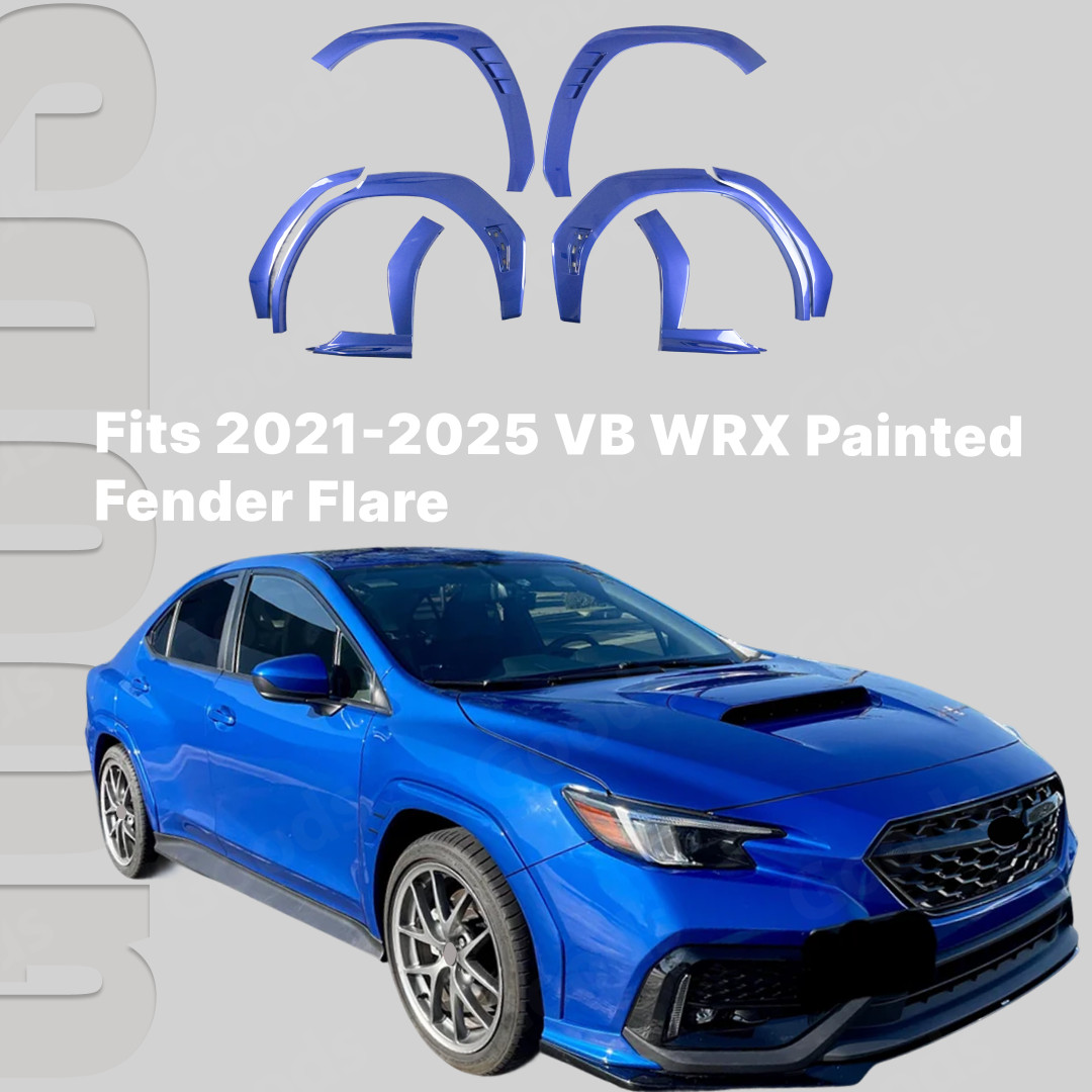 Fits 2021-25 Subaru VB WRX Fender Flares Wheel Trims Painted Sapphire Blue Pearl Fits 2021-25 Subaru VB WRX Fender Flares Wheel Trims Painted Sapphire Blue Pearl