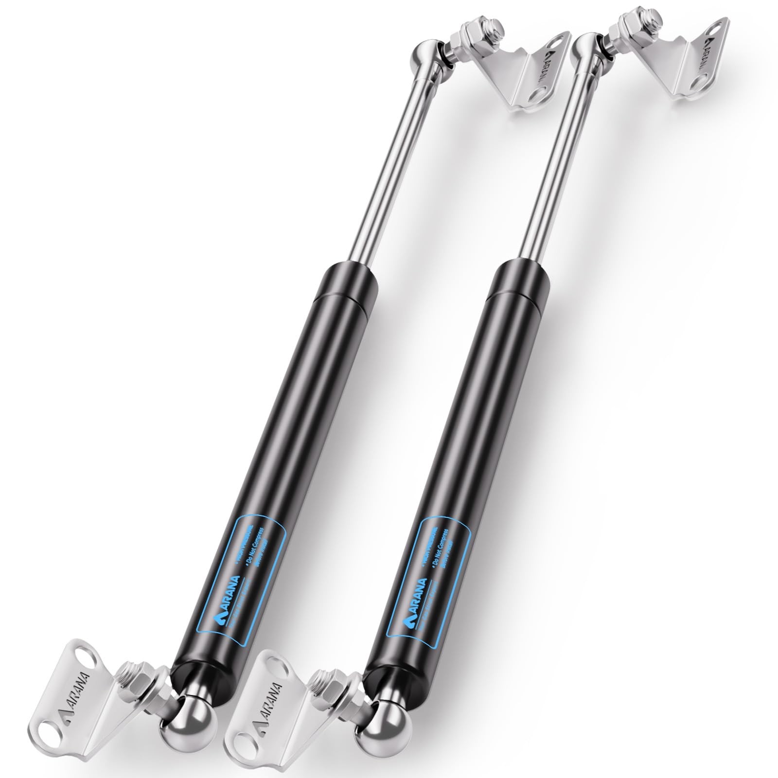ARANA Gas Struts 15 inch 67lb with Brackets (2 Pack) - Heavy 15 inch, Black ARANA Gas Struts 15 inch 67lb with Brackets (2 Pack) - Heavy 15 inch, Black