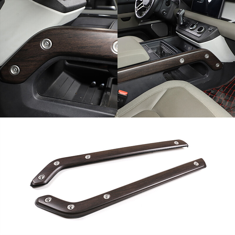 Replace Center Console Gear Side Trim For Land Rover Defender 2020+ABS Oak Grain