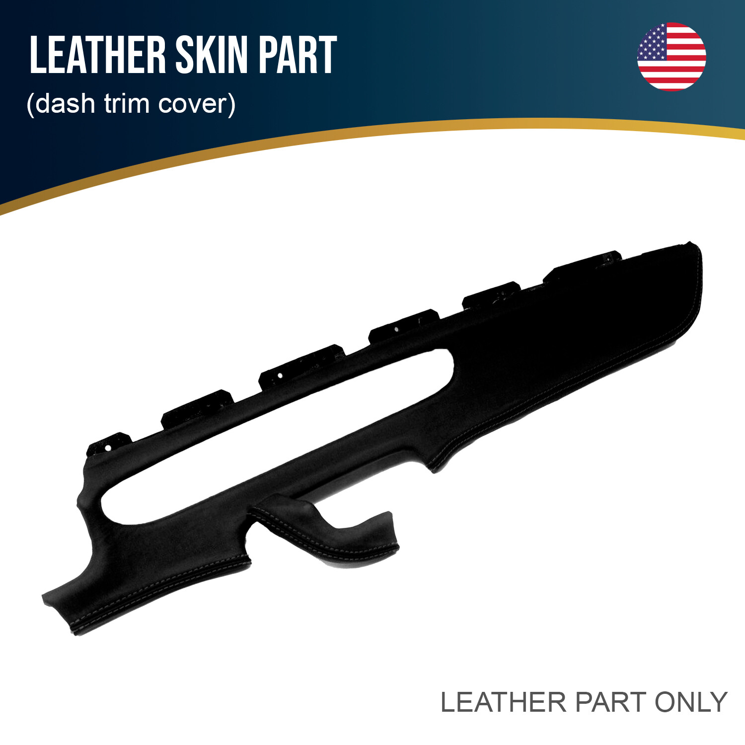 Fits 2012-2014 Dash Trim Cover Leather Chevrolet Camaro Black