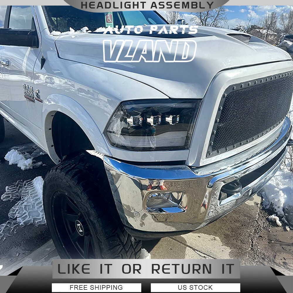 VLAND LED Projector Headlights W/Dynamic For 2009-2018 Dodge Ram 1500/2500/3500 VLAND LED Projector Headlights W/Dynamic For 2009-2018 Dodge Ram 1500/2500/3500