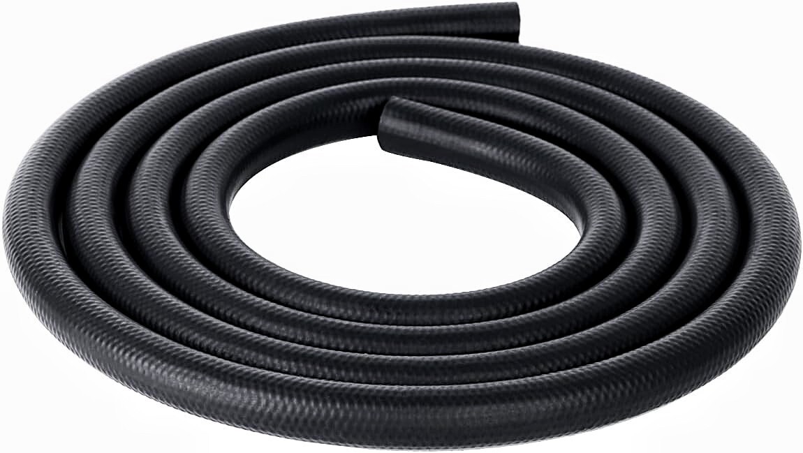 Rubber Fuel Hose Line 3/4\'\' (19mm) ID Push Lock SAE 30R7 NBR 300PSI Black 5ft