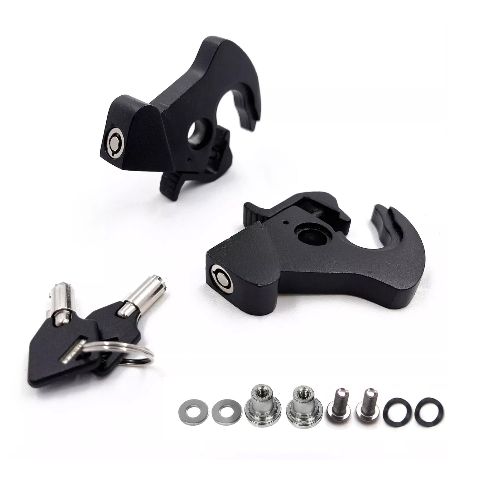 Flat Black Luggage Rack H-D Detachable Locking Latch Kit w/ Nut Set For Touring