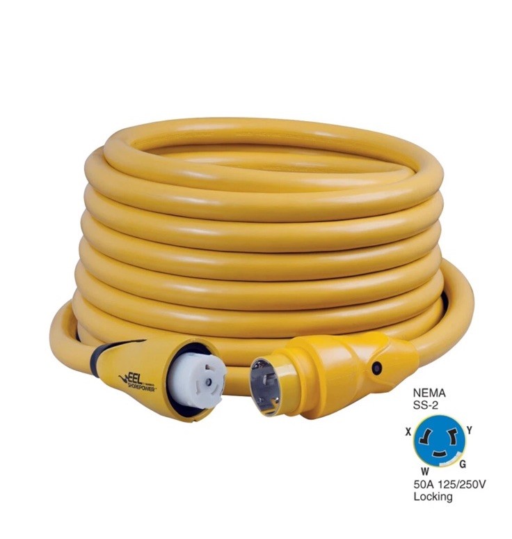 Marinco CS504-50 EEL 50A 125V/250V Shore Power Cordset - 50' - Yellow EVSh5 Marinco CS504-50 EEL 50A 125V/250V Shore Power Cordset - 50' - Yellow EVSh5