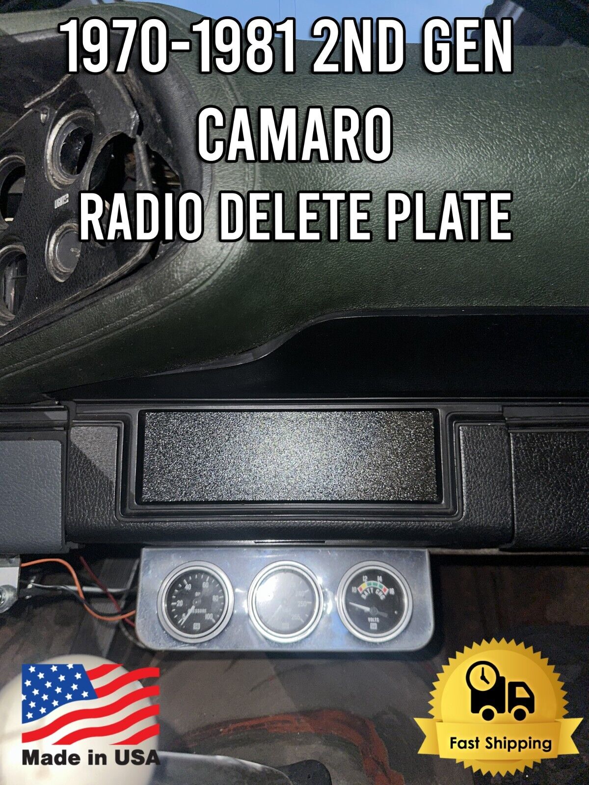 1970-1981 2nd Generation  Chevrolet Camaro SS Z28 RS Radio Delete Plate