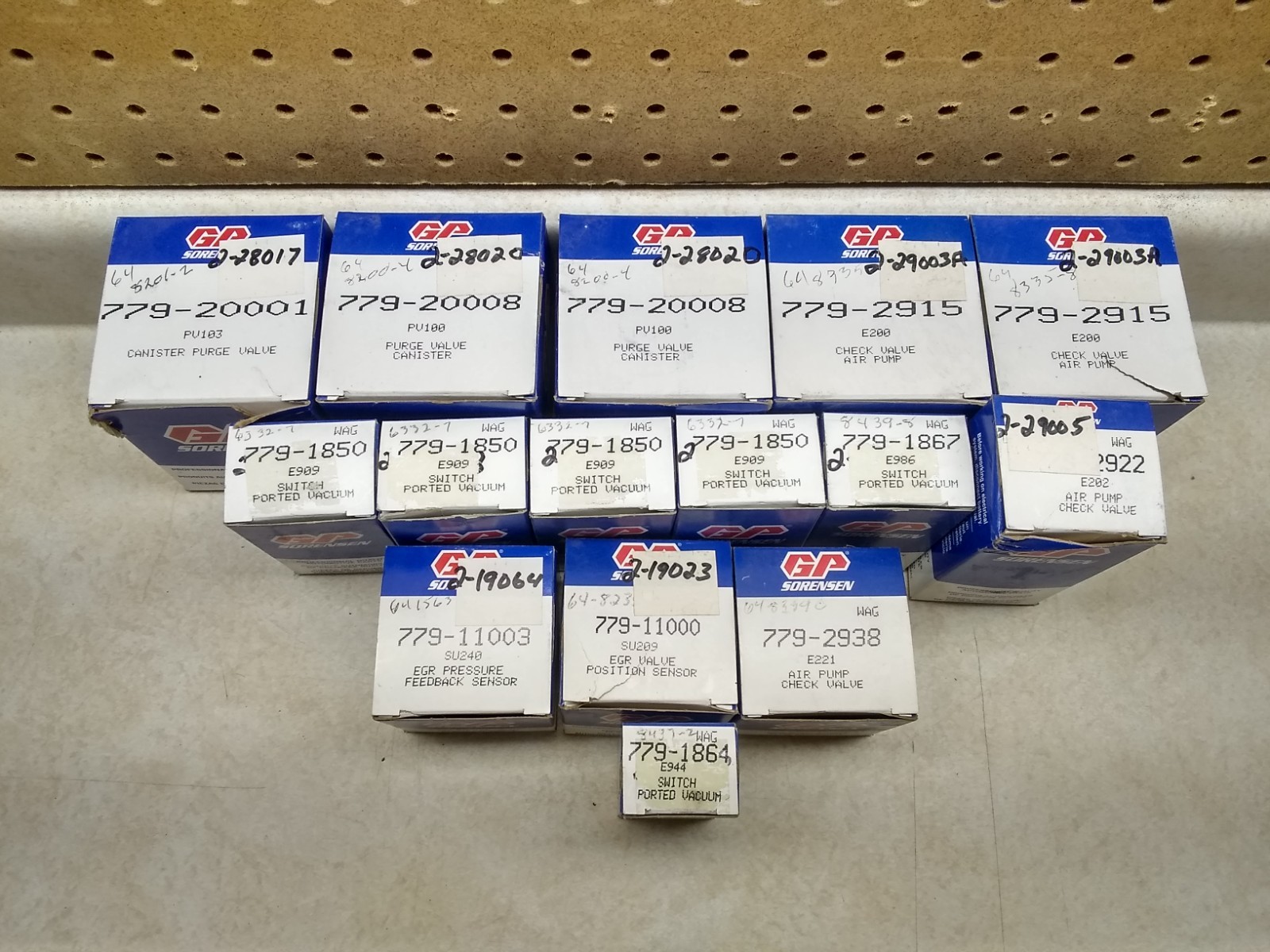 VTG NOS GP Sorensen Emission Parts, Lot Of (15), Resellers Look QQ
