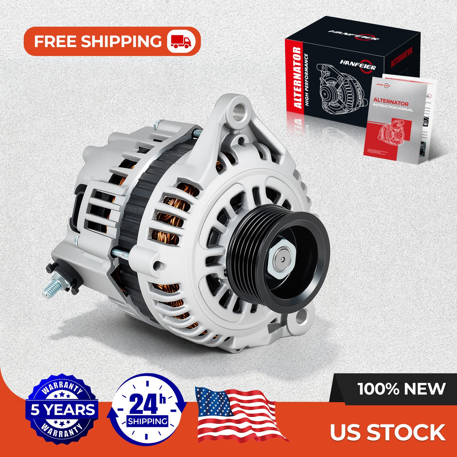 New 90A Alternator For Nissan Pathfinder 3.3L 1997-2000 LR190-737BR LR190-737B New 90A Alternator For Nissan Pathfinder 3.3L 1997-2000 LR190-737BR LR190-737B