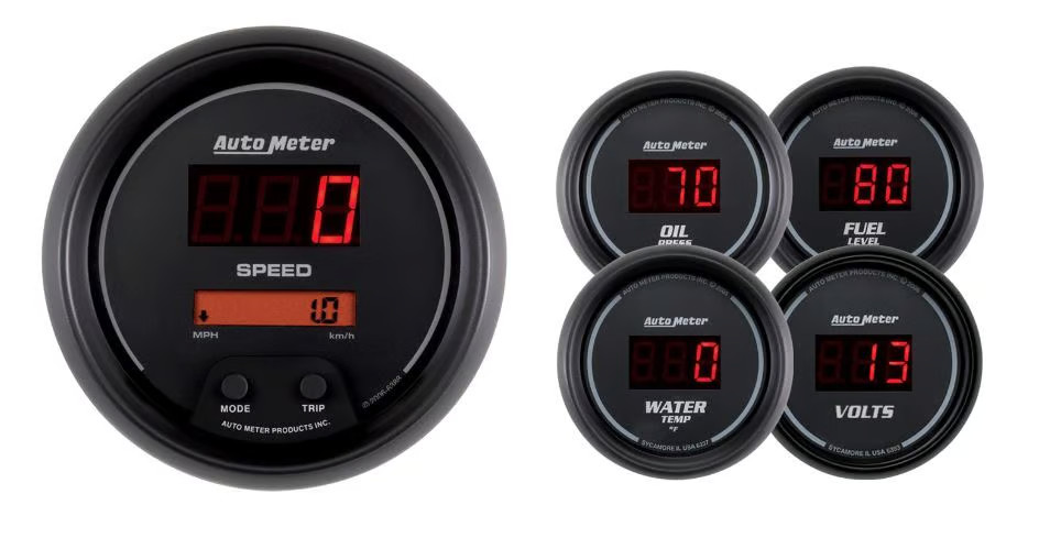 Autometer 6300 Sport-Comp Digital Gauge Kit, 5 Pc., 3-3/8\ Autometer 6300 Sport-Comp Digital Gauge Kit, 5 Pc., 3-3/8\