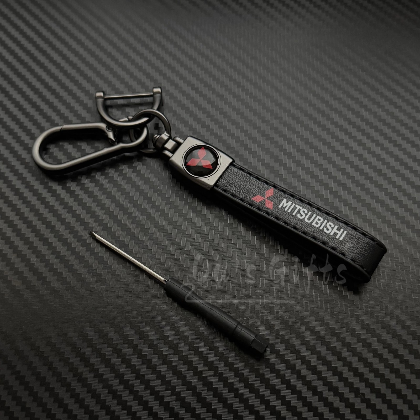 Mitsubishi Genuine Leather Keychain US Seller Mitsubishi Genuine Leather Keychain US Seller