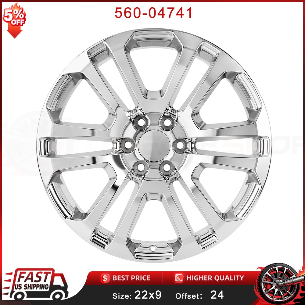 For 1999-2018 Chevrolet Silverado 1500 Chrome CK158 22\
