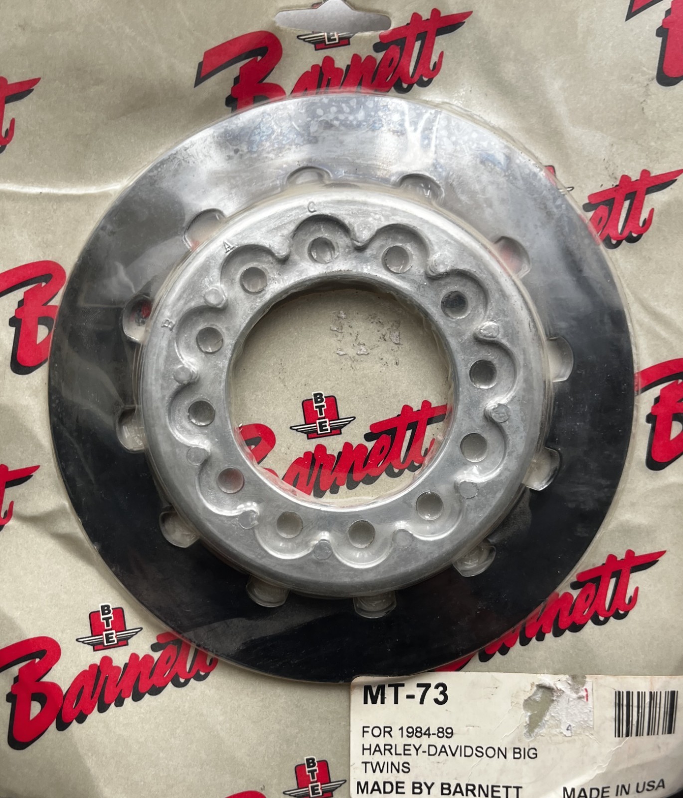 BARNETT HARLEY CLUTCH SPRING ADJUSTER PLATE BIG TWIN mid 1984 -1989 and SPRING.