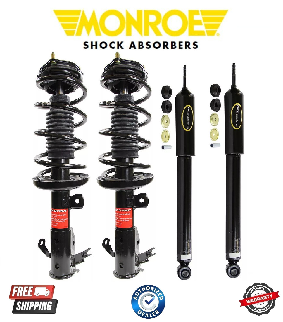 Complete Monroe Front Strut Coil Springs Rear Shock For 13-15 Honda Civic Sedan Complete Monroe Front Strut Coil Springs Rear Shock For 13-15 Honda Civic Sedan