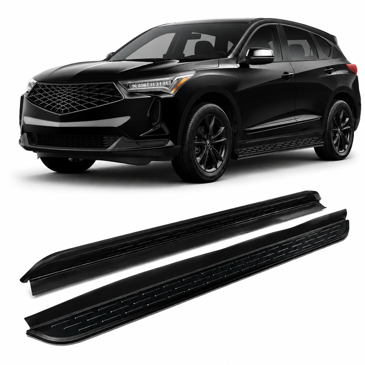 For Acura RDX 2019-2026 Black Aluminum Running Boards Side Steps Nerf Bars 2PCS