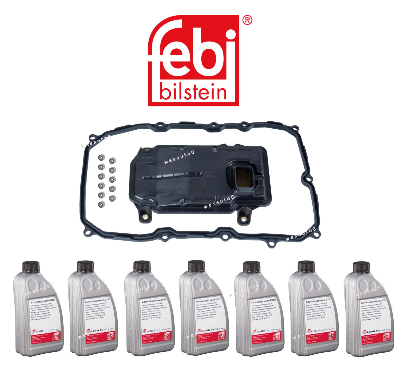 Transmission Oil Filter Gasket +7L ATF OES for Porsche Cayenne / Panamera Hybrid