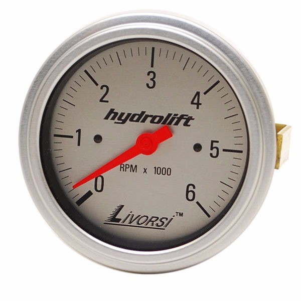 Livorsi Boat Tachometer Gauge GW6000PLPL | Hydrolift 3 3/8 Inch Silver