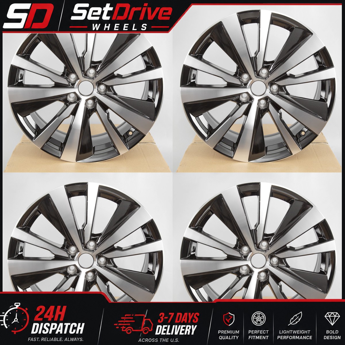 Set Of 4 New 19 Inch Replacement Wheel Rim For Nissan Altima 2019-2022 US STOCK