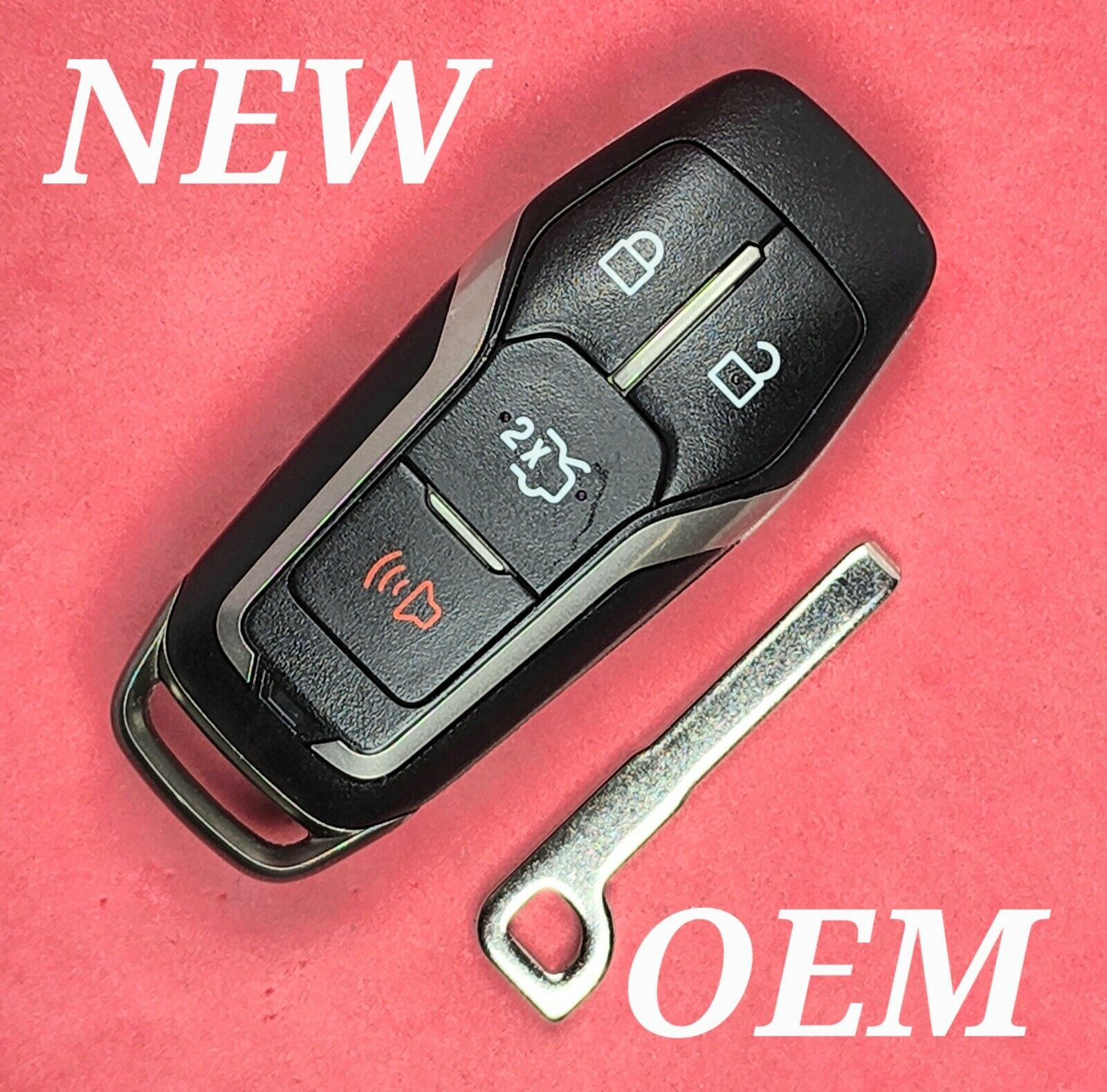 New OEM Ford Mustang 1 Way Smart Key 4B Trunk M3N-A2C31243800 - Cobra Logo