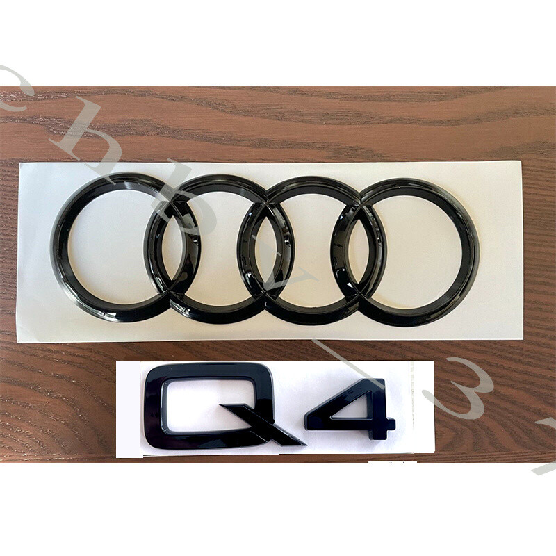 Audi Q4 Gloss Black Rear Set Boot Trunk Emblem Badge for Audi Q4
