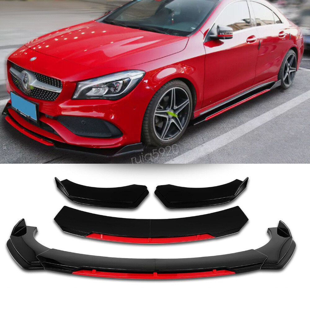 5PCS Universal Car Front Bumper Lip Body Kit Splitter Spoiler Diffuser Protector