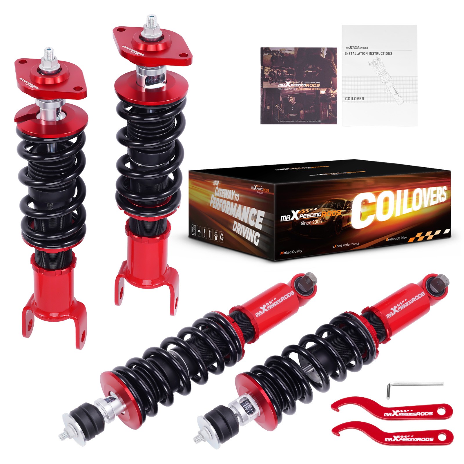 MaXpeedingrods Coilovers 24 Level Adjustable For Chevrolet Corvette C5/C6 97-13