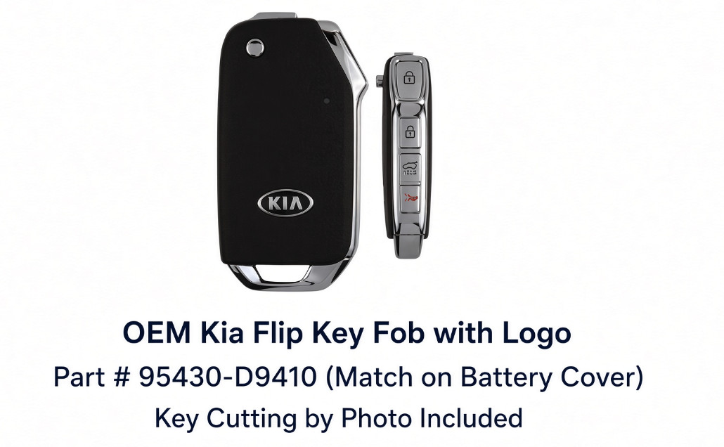 OEM Kia Sportage 2021-2022 Flip Key 95430-D9410 + Key Cutting by Photo OEM Kia Sportage 2021-2022 Flip Key 95430-D9410 + Key Cutting by Photo