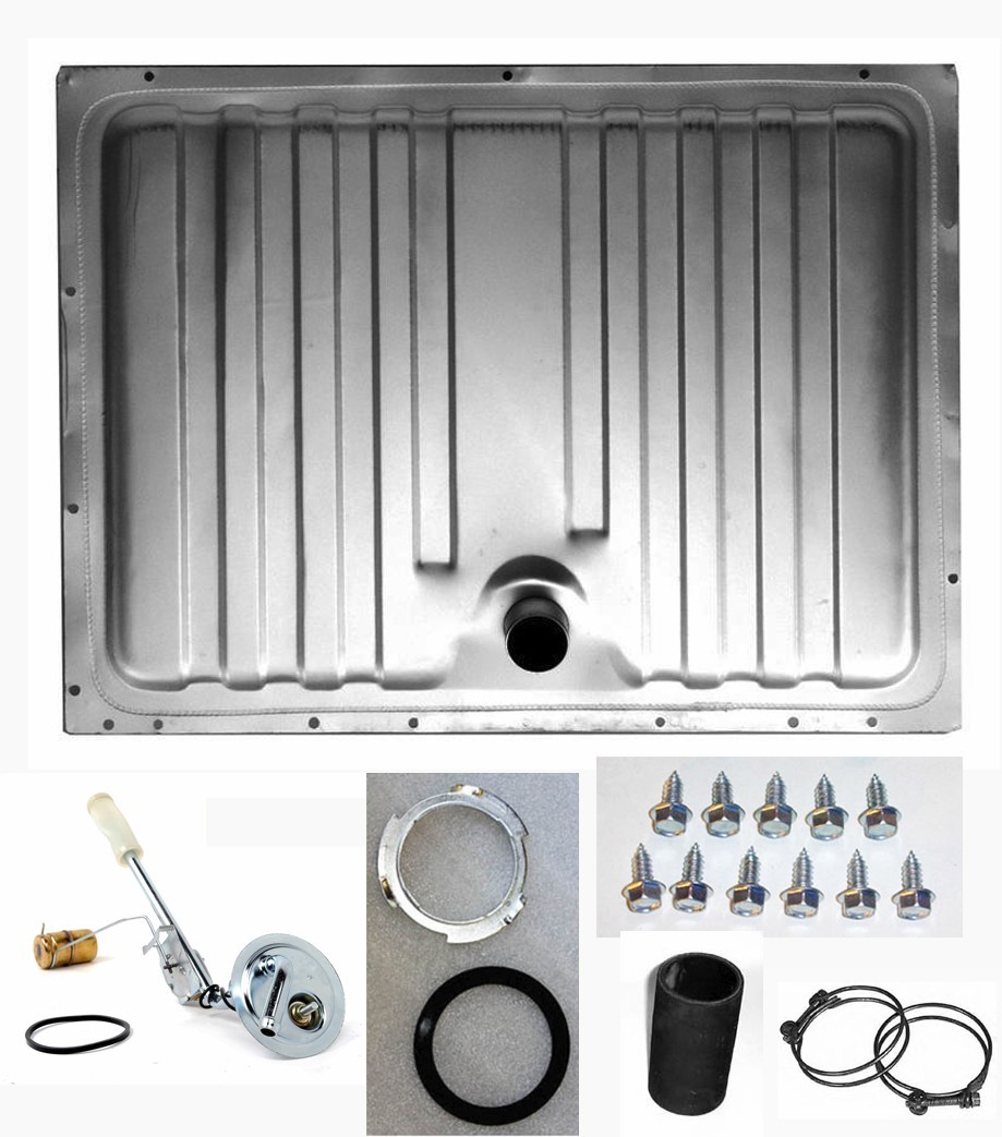 New 1967-1968 Mustang fuel gas tank complete kit sending unit hose clamps bolts