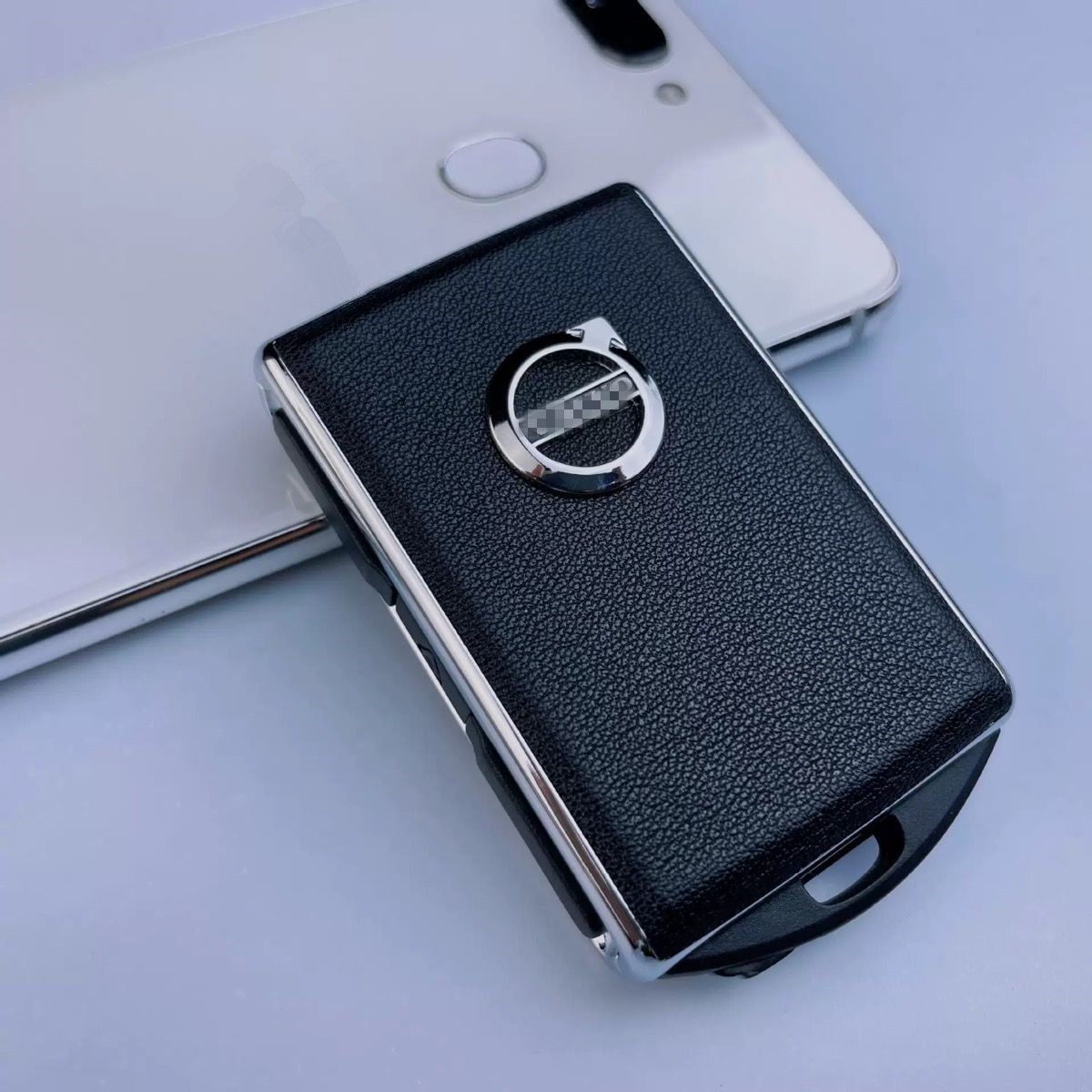 Leather Alloy Car Key Fob Case Cover Remote Keychain For Volvo XC90 XC60 S90 V90 Leather Alloy Car Key Fob Case Cover Remote Keychain For Volvo XC90 XC60 S90 V90