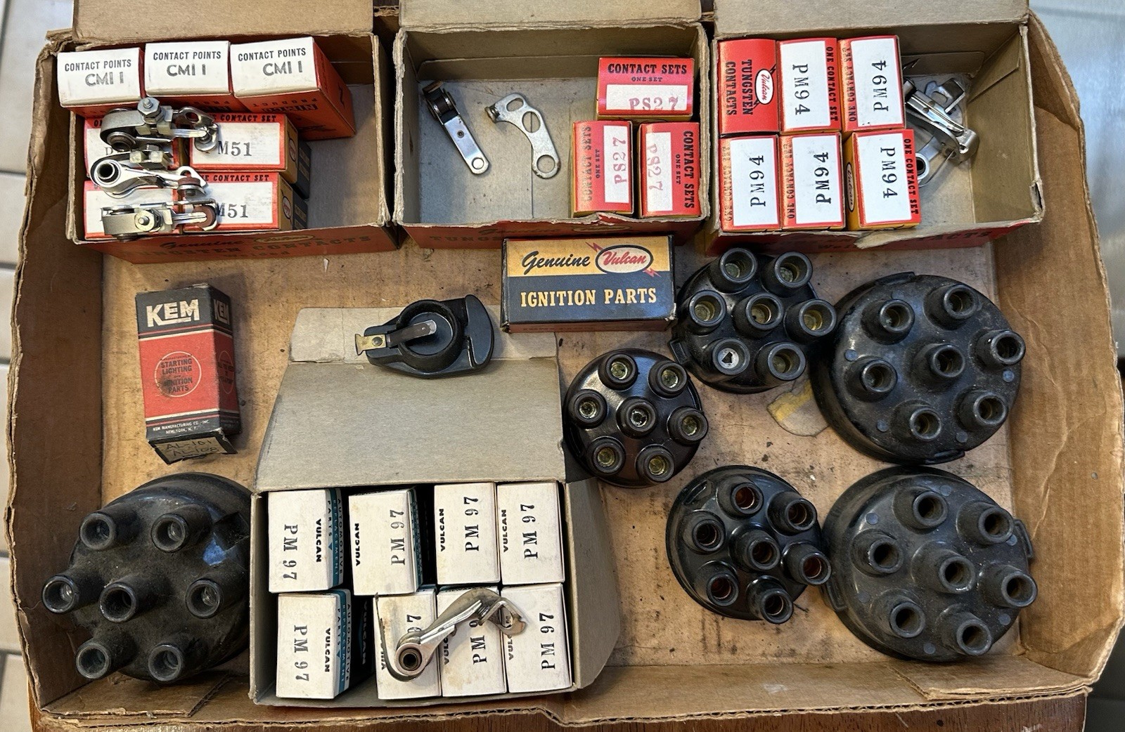 Big LOT Vintage NOS IGNITION PARTS Brushes Contacts Points Rotors Condensers Cap Big LOT Vintage NOS IGNITION PARTS Brushes Contacts Points Rotors Condensers Cap