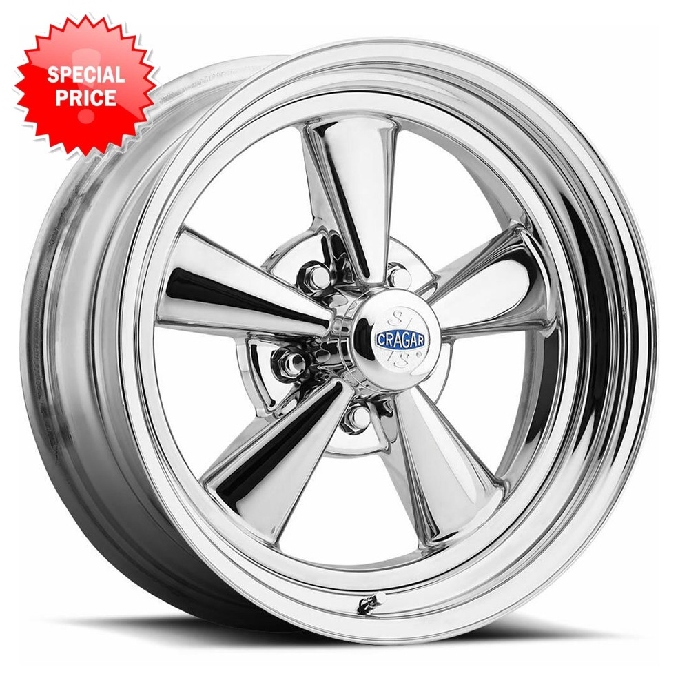 CRAGAR 61C S/S Rim 17X8 5X114.3 Offset -25 Chrome w/Alum Ctr (Quantity of 1) CRAGAR 61C S/S Rim 17X8 5X114.3 Offset -25 Chrome w/Alum Ctr (Quantity of 1)